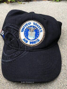 Vintage CITY HUNTER United States Air Force Baseball Hat Men's Black Adjustable